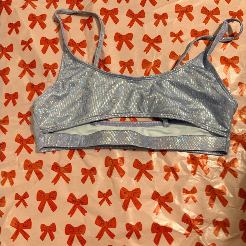 Shimmering Blue Women's rave Bralette